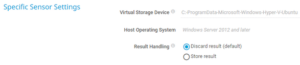 Specific Sensor Settings